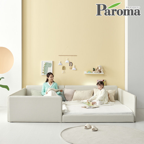 파로마-파로마 유어 LED 조명 낮은 저상형 패밀리 가족 침대 프레임 슬림 가드 E0등급 SS+SS