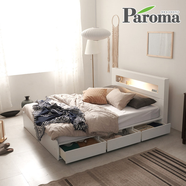 파로마-파로마 아리 LED 침대 하부수납형 3단서랍 슈퍼싱글SS