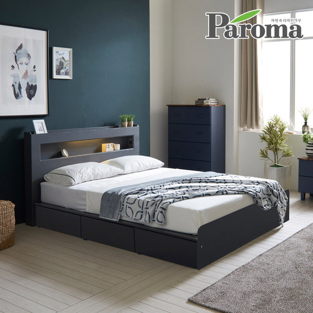 파로마-파로마 마커 LED 침대 기본형 3단서랍 슈퍼싱글SS