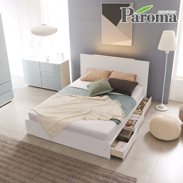 파로마-파로마 베이직 LED 침대 하부수납형 3단서랍 슈퍼싱글SS