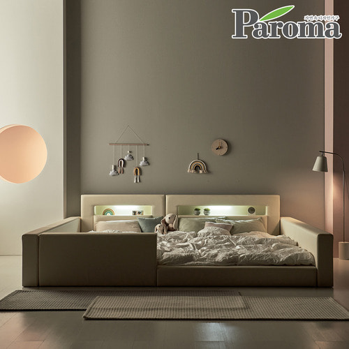 파로마-파로마 디어 LED 저상형 패밀리 침대 Q+Q